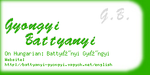 gyongyi battyanyi business card